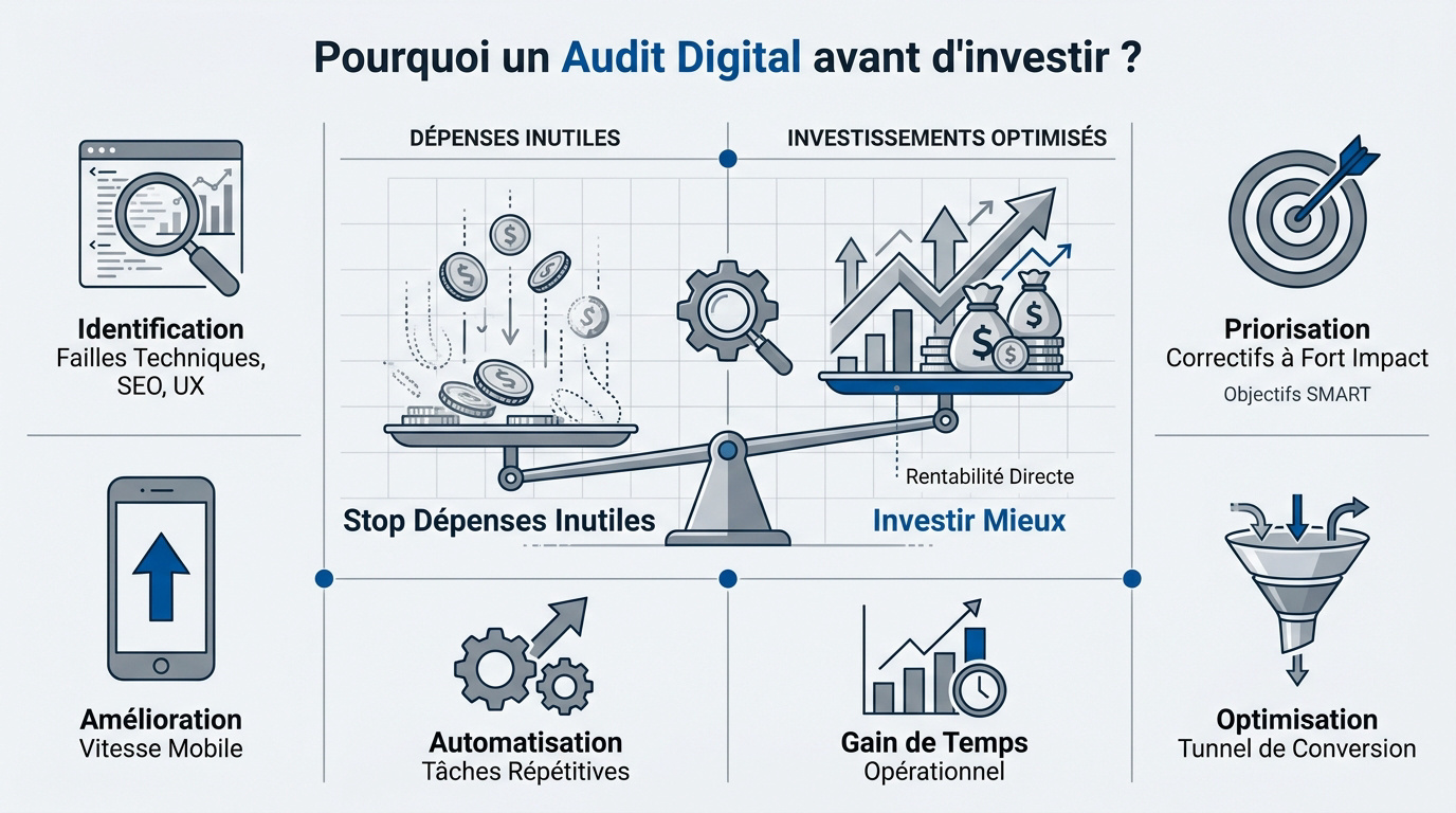 Audit digital pour PME afin d'optimiser les investissements web