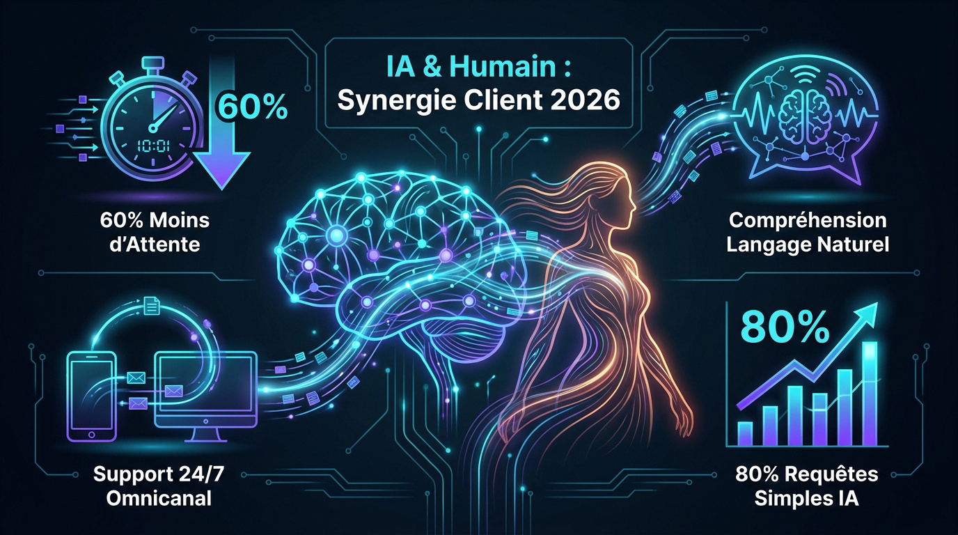 Synergie entre intelligence artificielle et expertise humaine dans la relation client en 2026