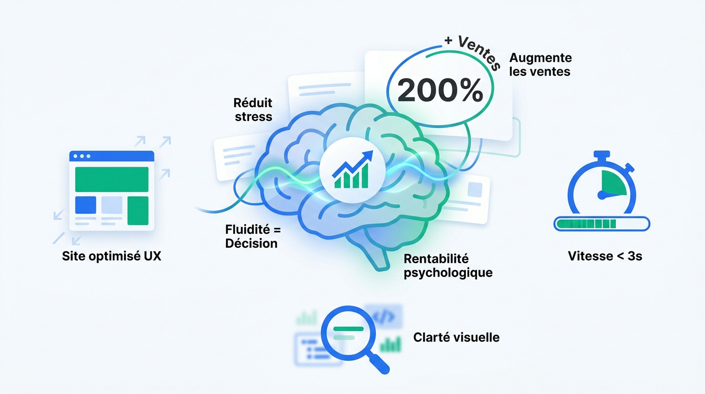 Optimisation du cerveau pour les ventes via la vitesse et la clarté UX