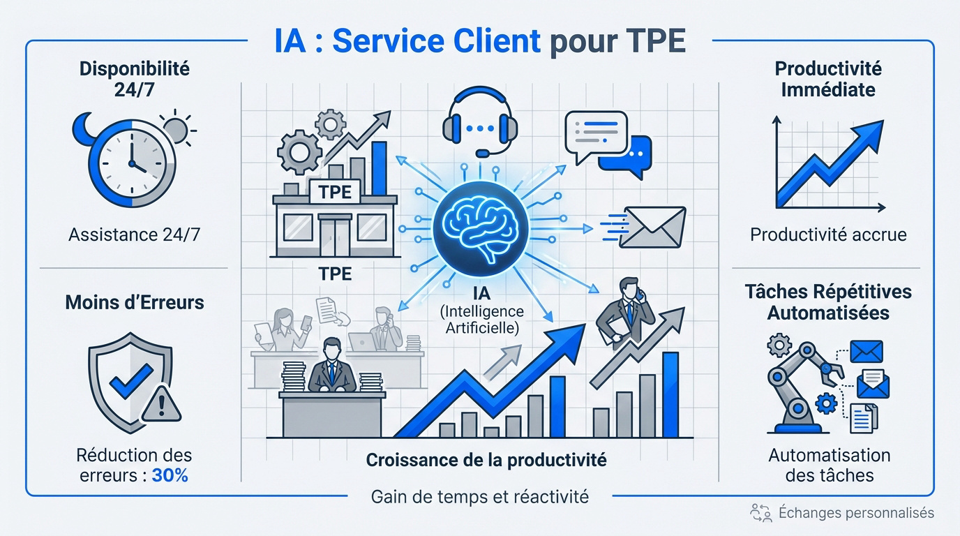 Interface d'automatisation du service client par intelligence artificielle pour une petite entreprise