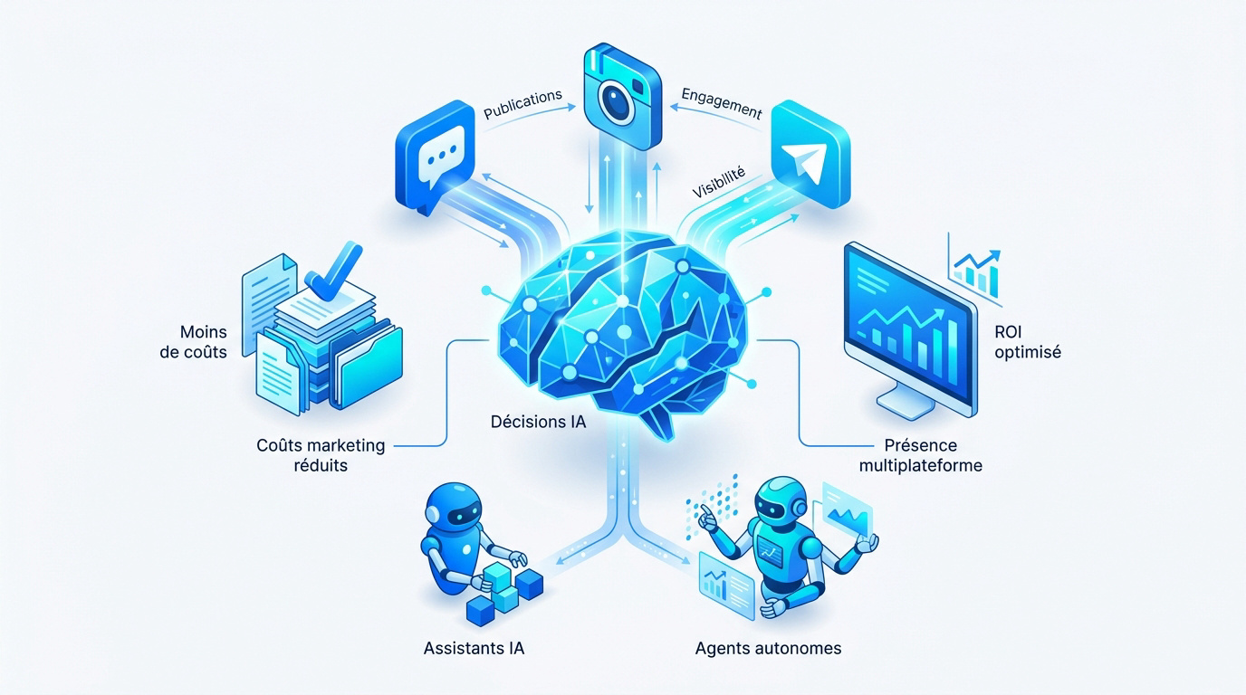 Interface d'automatisation par intelligence artificielle pour la gestion des réseaux sociaux en PME