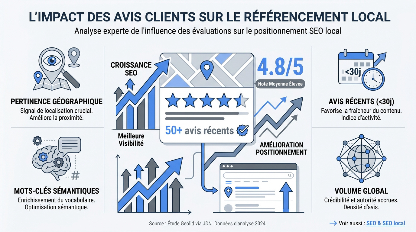 Impact des avis clients sur le référencement local