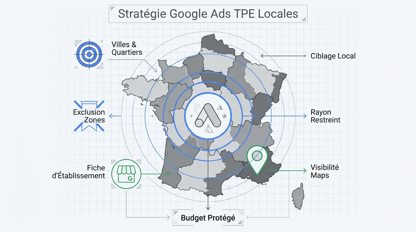 Optimisation du ciblage géographique Google Ads pour les entreprises locales